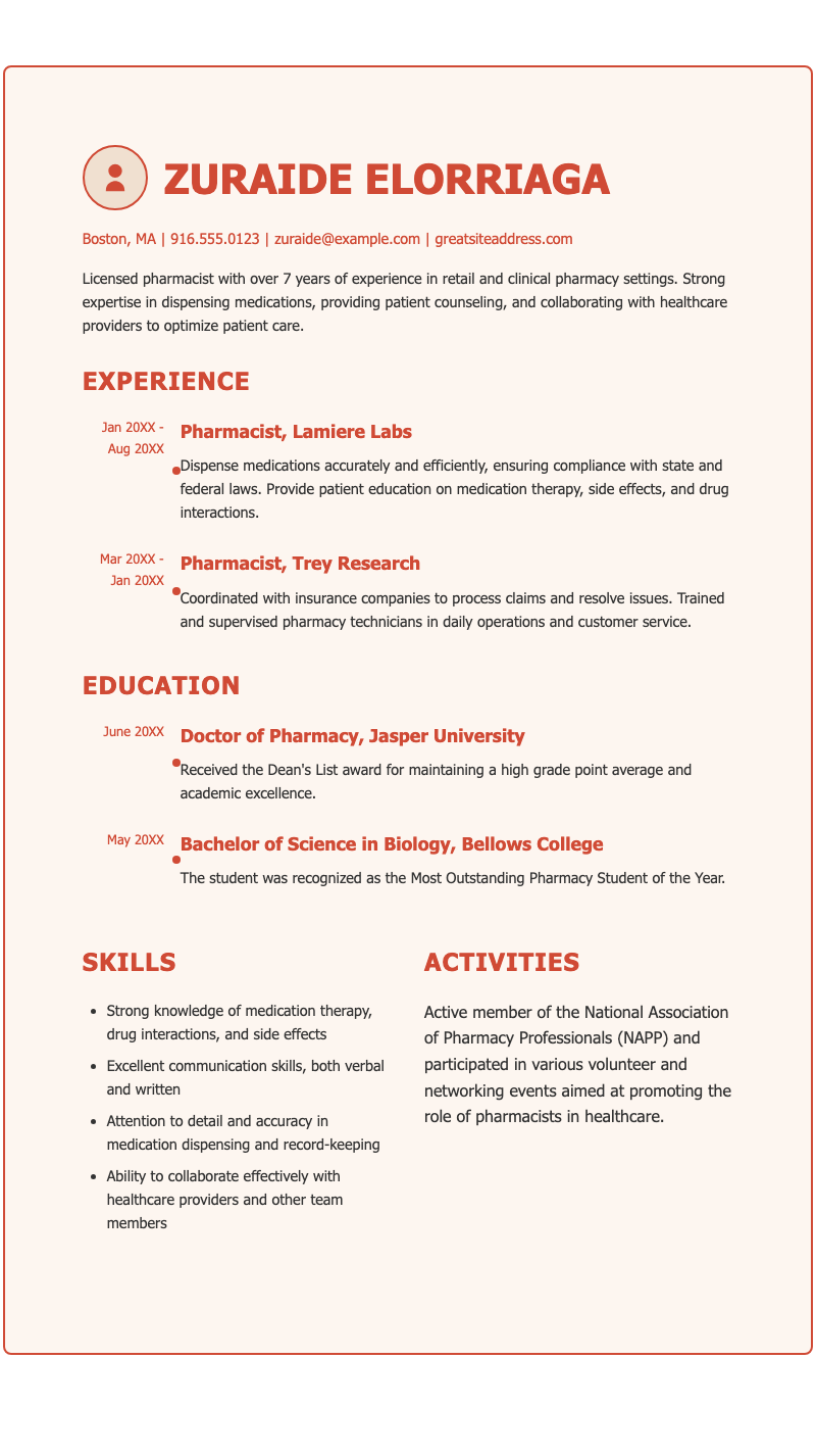 Modern chronological resume - Clean, professional CV template highlighting experience, education, and skills with a timeline layout